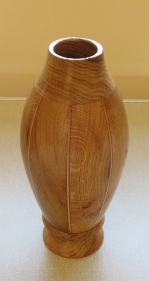 Oak segmented vase <br>by Chris Withall